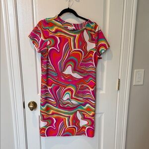 Jude Connally Colorful Swirl Mini Dress